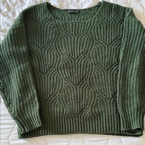 Chic Dark Green Knit Sweater
